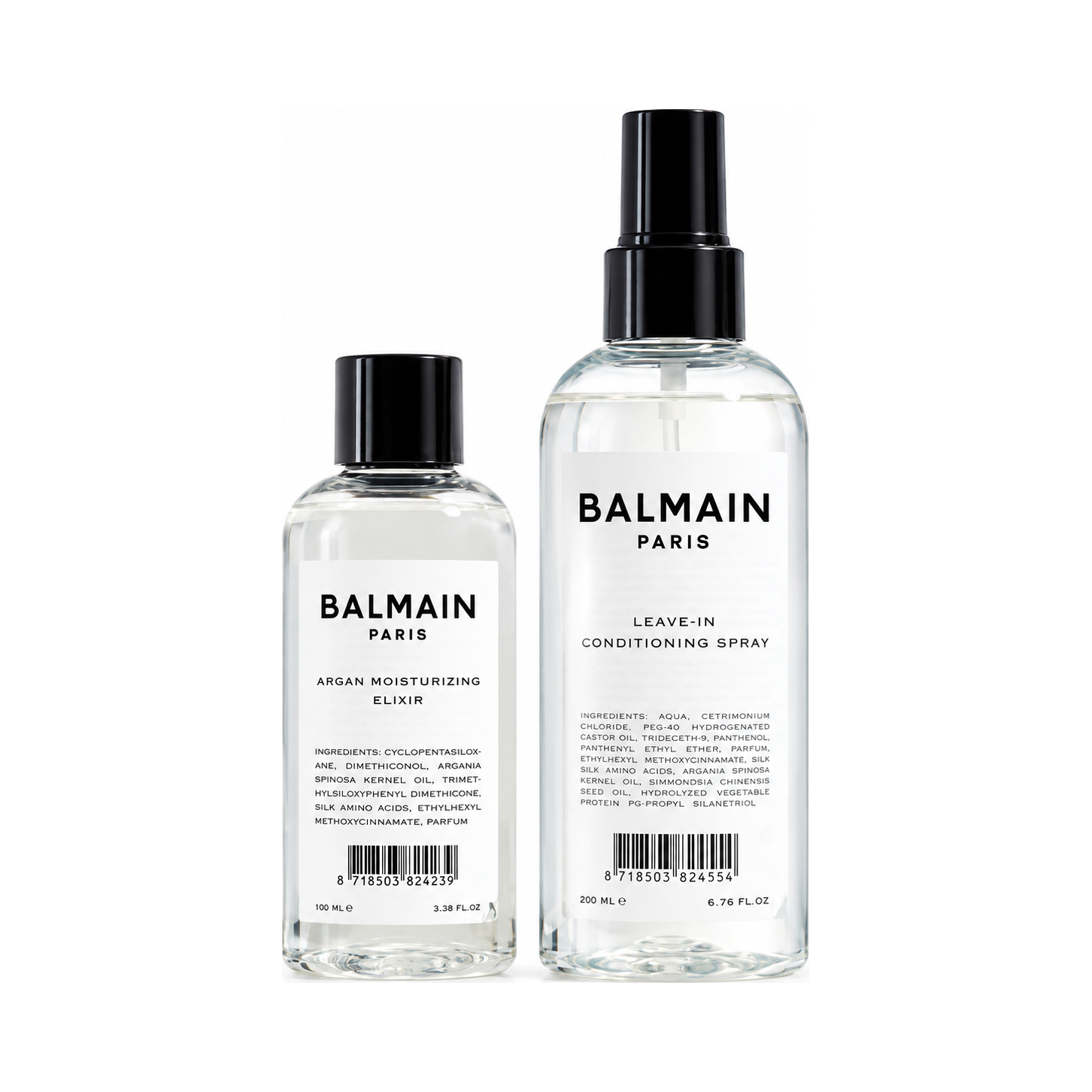 BALMAIN Paris Hair Couture Signature Foundation Leave in Spray 200ml + Argan Elixir 100ml