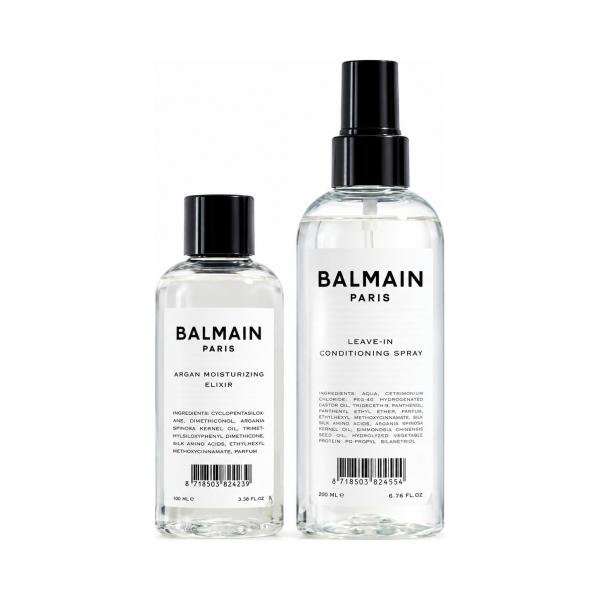 BALMAIN Paris Hair Couture Signature Foundation Leave in Spray 200ml + Argan Elixir 100ml