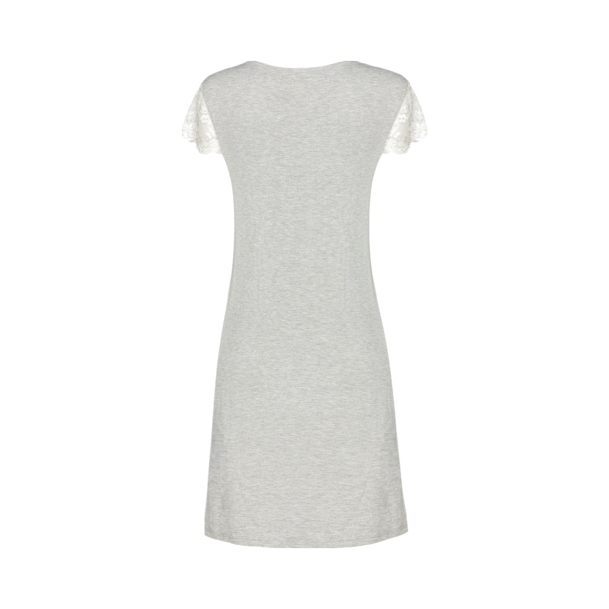 Short-sleeve soft nightshirt / grey / L