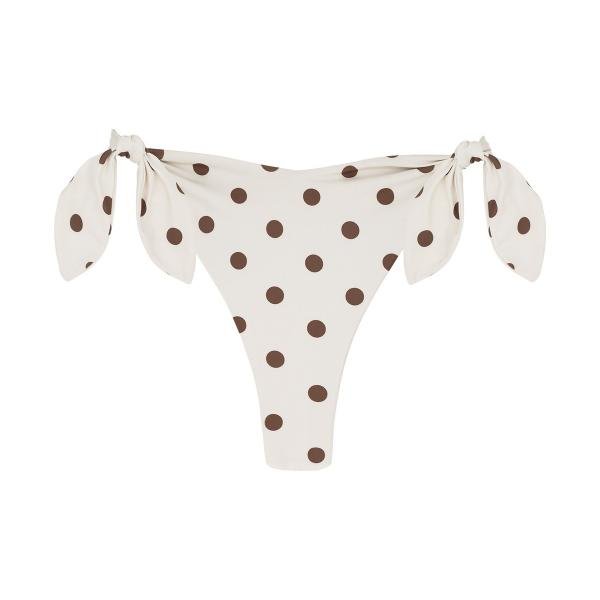 For Love & Lemons Lalani Bikini Bottom Cream With Black Dots L