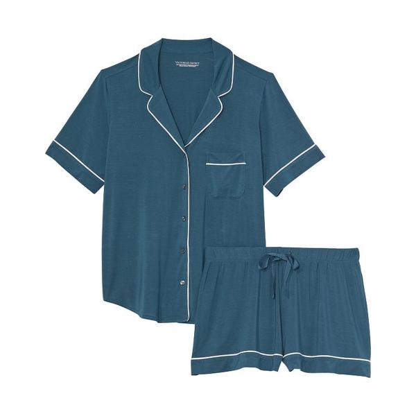 Victoria's Secret Modal Short Pajama Set Navy Blue L