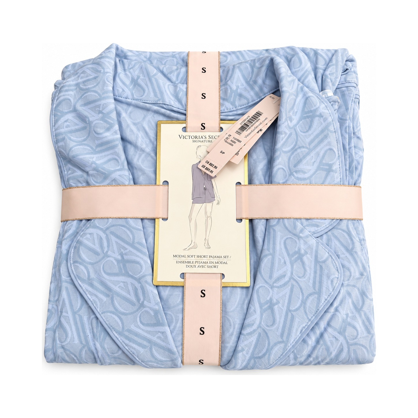 Victoria's Secret Modal Short Pajama Set Light Blue S