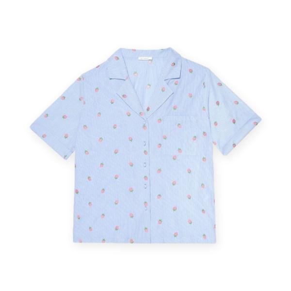 Yamamay T-Shirt Light Blue/strawberry Рубашка Голубая с клубникой