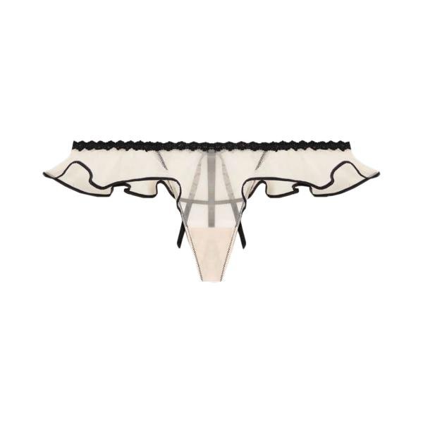 Yamamay Thin Thread Thong with Tulle Ruffles Privè - Flirt Powder Pink 3