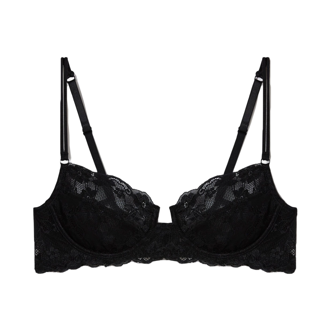 Balcony bra in different cup s кружевной без пушапа черный 2F