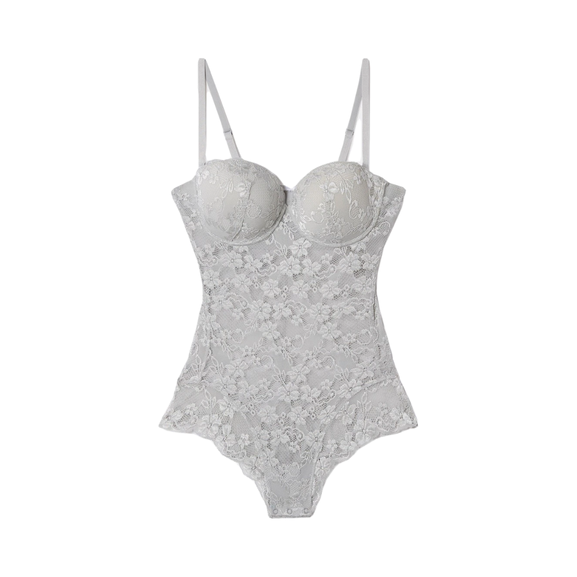 Padded body серый кружевной 5B