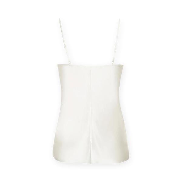 100% silk / white tank top / L