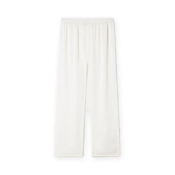 Classic silky pants / white / M